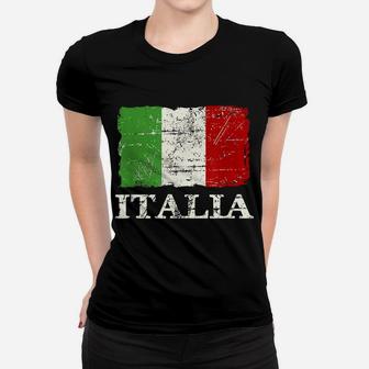 Italian Vintage Flag Italy Retro Banner Ensign Women T-shirt | Crazezy CA