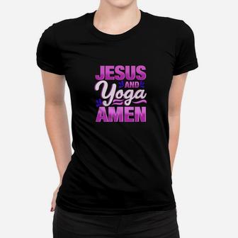 Jesus And Yoga Amen Tee For Yoga Fitness Fans Women T-shirt | Crazezy