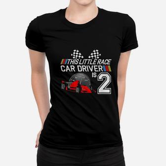 Kids 2 Year Old Race Car Birthday 2nd Racing Party Gift Women T-shirt | Crazezy DE