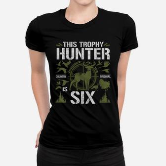 Kids 6 Year Old Hunting Birthday Party Duck Deer Hunter 6Th Gift Women T-shirt | Crazezy