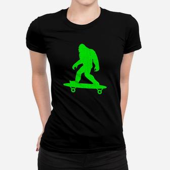Kids Funny Bigfoot Skateboard Skater Cool Boy Gift Women T-shirt | Crazezy