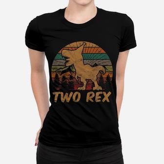 Kids Two Rex Dinosaur Lover 2 Year Old Gift 2Nd Birthday Boy Women T-shirt | Crazezy