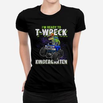 Kindergarten Dinosaur Monster Truck Back To School Gift Boys Women T-shirt | Crazezy UK