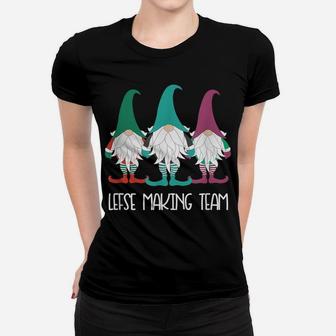 Lefse Making Team Gnome Lover Tomte Baking Rolling Women T-shirt | Crazezy