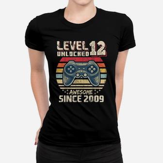 Level 12 Unlocked Awesome 2009 Video Game 12Th Birthday Gift Women T-shirt | Crazezy