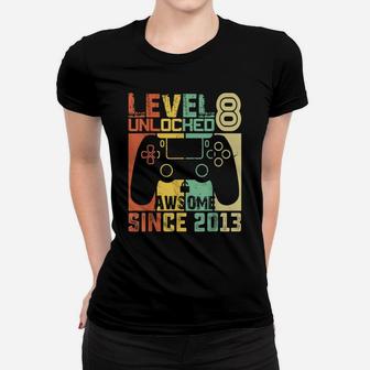 Level 8 Unlocked Video Gamer| 8 Year Old Birthday Kids Gift Women T-shirt | Crazezy AU
