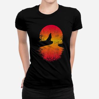 Lone Wolf Howling - Sun Set Women T-shirt | Crazezy CA