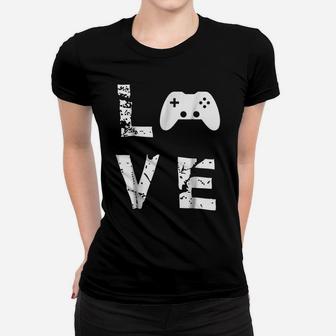 Love Video Games Valentine's Day Funny Women T-shirt | Crazezy CA
