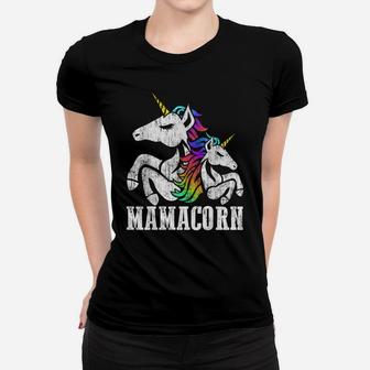 Mamacorn Unicorn Mom Baby Mommy Motherhood Christmas Gift Women T-shirt | Crazezy