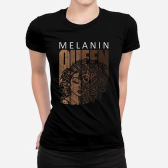 Melanin Queen Tee African American Strong Black Natural Afro Women T-shirt | Crazezy