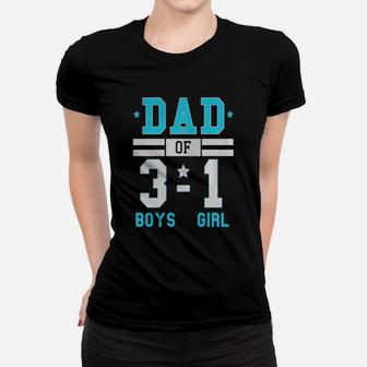 Men's Dad Of Three Boys And One Girl Football Score Style Shirt Women T-shirt | Crazezy