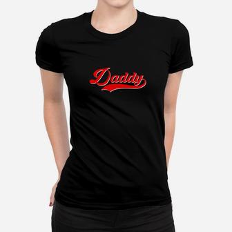 Mens Daddy Classic Baseball Fathers Day Dad Men Gift Women T-shirt | Crazezy