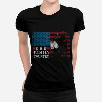 Mens Liberty Proud Soldier God Family Country Usa Flag Veteran Women T-shirt | Crazezy