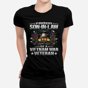 Mens Proud Son-In-Law Of A Vietnam War Veteran Vet's Family Gift Women T-shirt | Crazezy