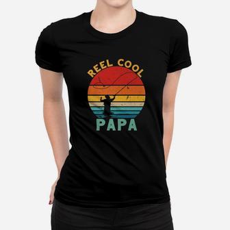 Mens Vintage Reel Cool Papa Fishing Retirement Fathers Day Premium Women T-shirt | Crazezy DE