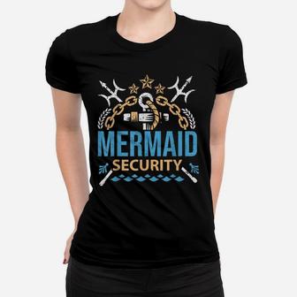 Merman Mermaid Party Swimming Sea Waves - Mermaid Security Women T-shirt | Crazezy AU