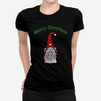 Merry Christmas Gnome Original Vintage Graphic Design Saying Sweatshirt Women T-shirt | Crazezy