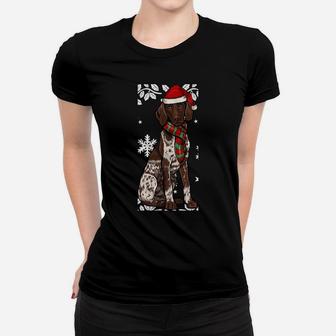 Merry Christmas Ornament German Shorthaired Pointer Xmas Women T-shirt | Crazezy UK
