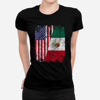 Mexican Roots Tshirt | Half American Flag | Mexico Shirt Women T-shirt | Crazezy DE