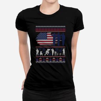 Military Veteran Ugly Christmas Sweatshirt Patriotic Flag Women T-shirt | Crazezy CA