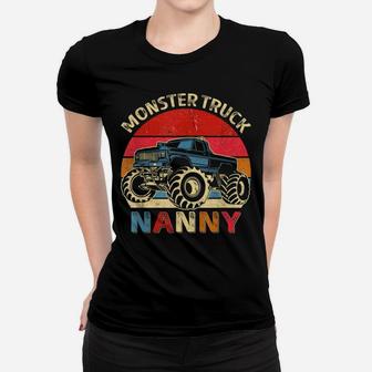 Monster Truck Nanny Matching Family Birthday Party Women T-shirt | Crazezy
