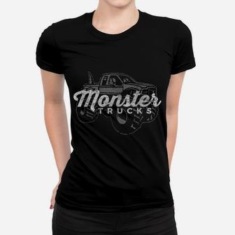 Monster Trucks Vintage Big Truck Love Crush Kids Boys Gift Women T-shirt | Crazezy