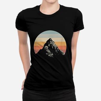 Mountain Sunset Circle Rainbow Outdoors Nature Hiking Fan Women T-shirt | Crazezy