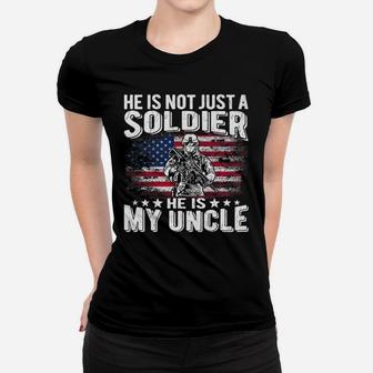 My Uncle Is A Soldier Patriotic Proud Army Niece Nephew Gift Women T-shirt | Crazezy