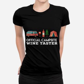 Official Campsite Wine Taster Mothers Day Gift Women T-shirt | Crazezy