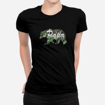 Papa Bearfunny Camping Summer Fathers Day Women T-shirt | Crazezy