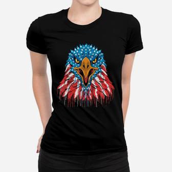 Patriotic American Eagle And Usa American Flag Women T-shirt | Crazezy