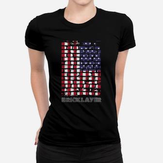 Patriotic Bricklayer Flag T Shirt Women T-shirt | Crazezy CA