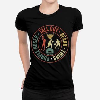 Perfect For Kids Dude-TALL GUY BEARD TWINS PURPLE HOSER Women T-shirt | Crazezy