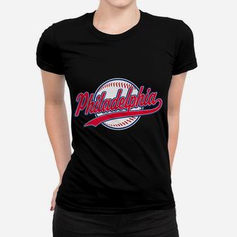 Philadelphia Philly Vintage Baseball Throwback Retro Design Women T-shirt | Crazezy CA