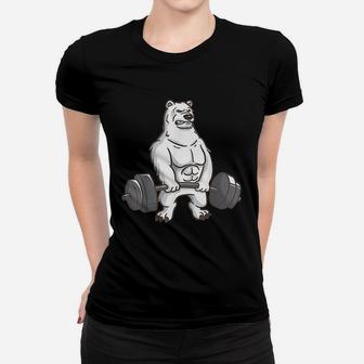 Polar Bear Powerlifting Weightlifting Gym And Animal Lovers Women T-shirt | Crazezy DE