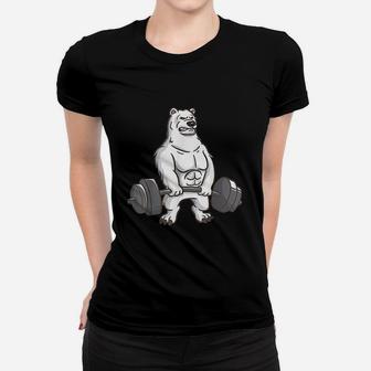 Polar Bear Powerlifting Weightlifting Gym And Animal Lovers Women T-shirt | Crazezy CA