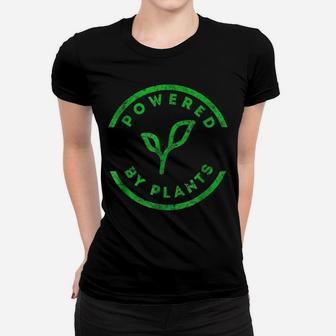 Powered By Plants Vegan Workout Shirt Women T-shirt | Crazezy DE