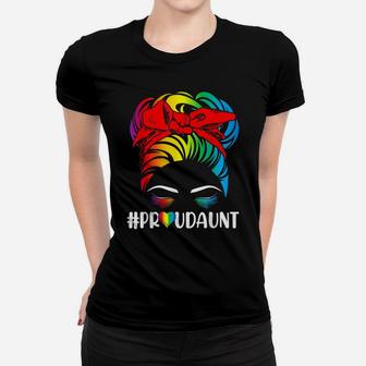 Proud Aunt Pride Lgbt Flag Gay Lesbian Matching Family Women T-shirt | Crazezy CA