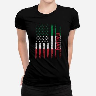 Proud Italian American Flag Italy Usa Sweatshirt Women T-shirt | Crazezy CA