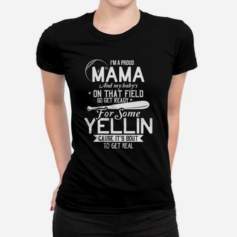 Proud Mama Baseball Funny Mom Of Baseball Player Gifts Women T-shirt | Crazezy UK
