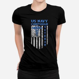 Proud Veteran Navy Corpsman T-Shirt Gifts, Navy Patriot Women T-shirt | Crazezy