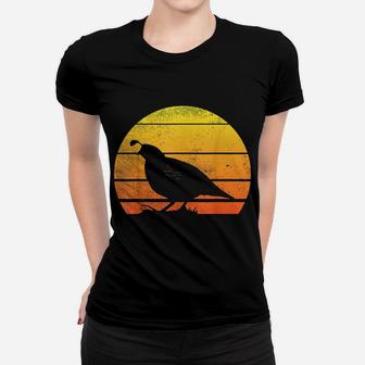Quail Bird Sunset Retro Pheasant Hunting Bow Hunter Gift Women T-shirt | Crazezy AU
