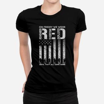 Red Friday Military Shirt On Friday We Wear Red Veteran Women T-shirt | Crazezy UK