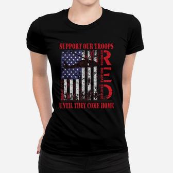 Red Friday Remember Everyone Deployed Support Troops Us Flag Sweatshirt Women T-shirt | Crazezy