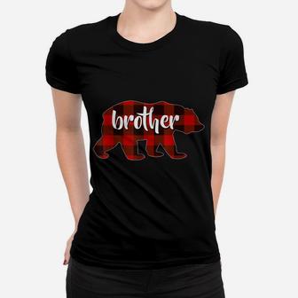 Red Plaid Brother Buffalo Matching Family Pajama Christmas Women T-shirt | Crazezy