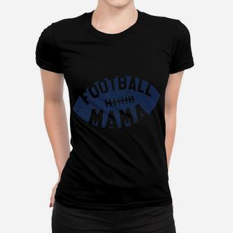 Retro Football Mama Blue Helmet Mom Gift Women T-shirt | Crazezy