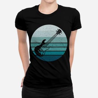 Retro Vintage Bass Electric Guitar Women T-shirt | Crazezy CA