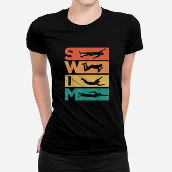 Retro Vintage Swimming Gift For Swimmers Women T-shirt | Crazezy