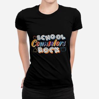 School Counselors Rock Students Guidance Counseling Therapy Women T-shirt | Crazezy
