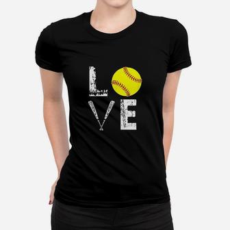 Softball Love Girls Forever Best Funny Birthday Gift Women T-shirt | Crazezy